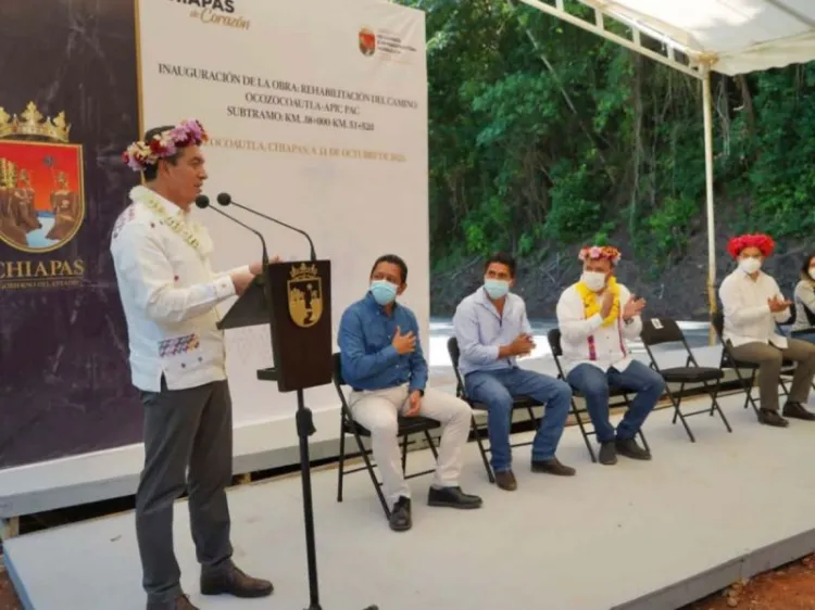 Rutilio Escandón inaugura carretera Ocozocoautla-Apic Pac