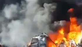 Chocan tres tráileres en Arco Norte, se incendian y provocan caos vial