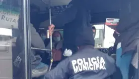 Supervisan cumplimiento de cubrebocas en transporte