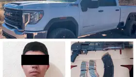 Cae armado y en carro robado en camino de Benjamín Hill a Santa Ana