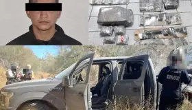 Aseguran armas de fuego y persona en Pitiquito