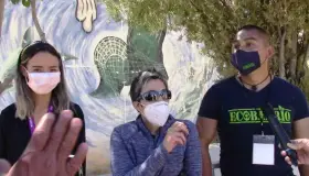 Plantan árboles en preparatoria