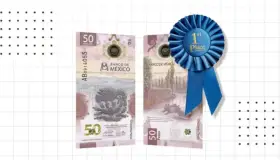 Gana billete de 50 pesos del ajolote Premio al Billete del año