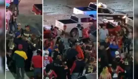 Provocan zafarrancho en estadio de beisbol