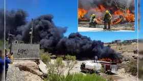 Generó incendio contaminación; tardaron horas en sofocarlo
