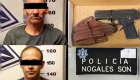 Detienen a dos con arma de fuego