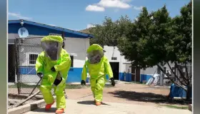 Atienden bomberos manejo de emergencias por gas cloro