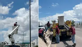 Mejoran alumbrado público de Prolongación Obregón