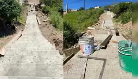 Construyen escalinata en la CTS-Croc