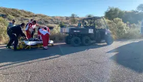 Sufre accidente al intentar cruzar la frontera