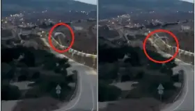 Cruza migrante frontera en paracaídas en España