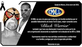 Pierde la vida Black Warrior, destacado luchador del CMLL