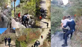 Rescata PESP a mujer lesionada al subir al Cañón del Nacapule en San Carlos