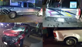 Chocan varios vehículos y huyen del lugar