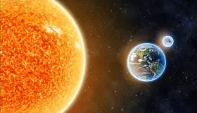 Sol devora un planeta; la Tierra está a la vista