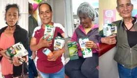 Entrega Bienestar Social leche a sectores vulnerables