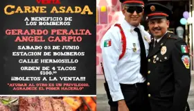 Venden tacos de carne asada para gastos médicos de bomberos