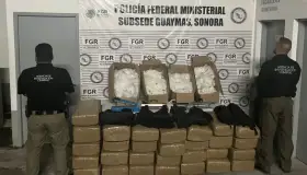 Aseguran marihuana y metanfetamina en Guaymas