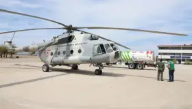 Llega helicóptero de refuerzo para mitigar incendios forestales