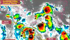 Llega ciclón tropical "Dos E" frente a las costas de Oaxaca