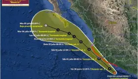 Evoluciona “Beatriz” a Huracán