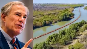 Inicia la instalación de muro flotante en el río Bravo