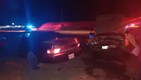 Taxista resulta herido tras choque en puente Encinas
