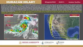 Alcanza huracán “Hilary” categoría 4 en dirección hacia BCS