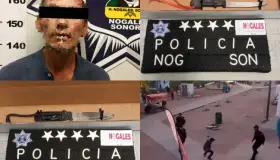 Con arma blanca se enfrenta a policías