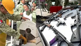 Hacen ceremonia de quema de armas en esta frontera