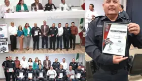 Reconocen a Policía del Mes de Julio