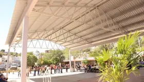 Inauguran tejabán en primaria Cuauhtémoc y celebran aniversario