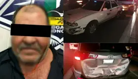 Se lleva al paso varios vehículos chofer ebrio