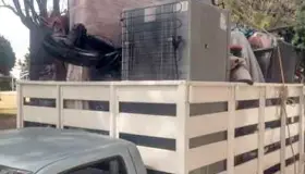 Llegan en camioneta y se llevan pertenencias en vivienda