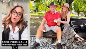 Está Andrea Legarreta desesperada por no tener comunicación con su papá en Acapulco