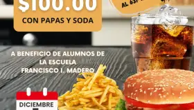 Buscan alumnos de primaria recaudar fondos con venta de hamburguesas