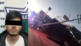 Causa conductor ebrio cuantiosos daños al chocar contra poste