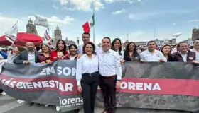 Acompañan Lorenia Valles y Heriberto Aguilar en arranque de campaña de Claudia Sheinbaum