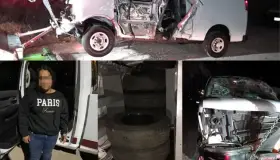 En persecusión desde EU se estrella mujer en la Puerta de México