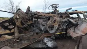 Cinco calcinados en choque