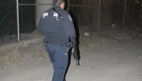 “Cristalazo” en negocio
en Carretera Internacional