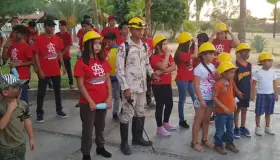 Desarrollan campamento familiar en las instalaciones de los campos militares de la 45/a. Zona Militar