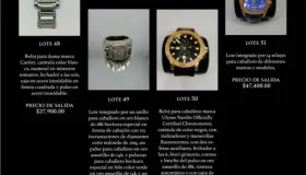 A subasta, 'lujo barato' en Los Pinos: relojes con diamantes, alhajas…