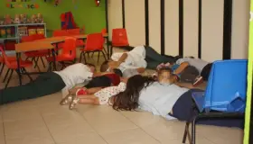 Realizan simulacro en guardería