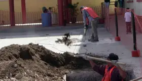 Avanzan obras en varias escuelas