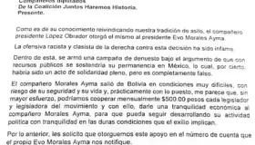 Pasan la charola para Evo Morales; diputados: hay que apoyarlo, pero no con limosnas