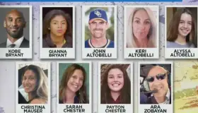 Identifican a las 9 víctimas en el helicóptero de Kobe Bryant