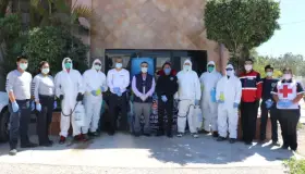 Sale Ejército de sanitización a las calles de Puerto Peñasco