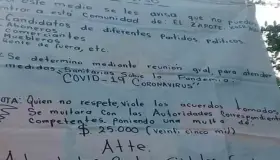 Comunidad de Hidalgo impondrá multa de 25 mil pesos a quien viole cuarentena