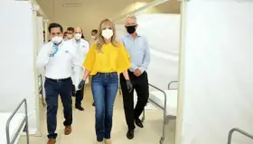 Supervisa Gobernadora reconversión de hotel del SNTE Sección 54 a hospital Covid-Isssteson